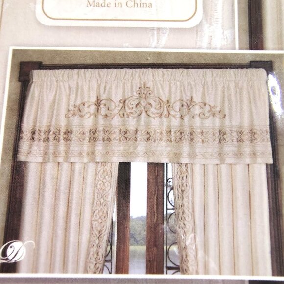 Versailles Pearl Valance TIRD 72" X 20" By Touch Of Class Luxury Embroidered - Picture 9 of 9